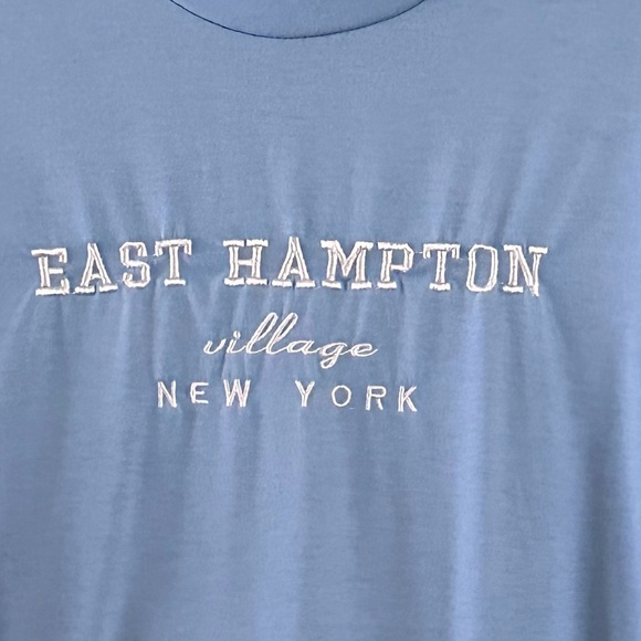 SHEIN  East Hampton Village New York Embroidered S/S T Shirt M  Oversized - Picture 2 of 8